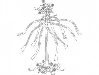 Скачать dxf - Цветочный рисунок растения рисунки рисунки для вышивания растение