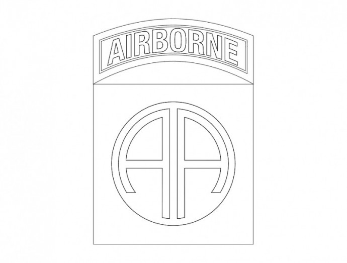 Скачать dxf - Символы знаки airborne логотип