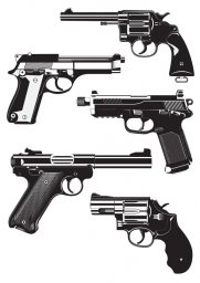 Пистолет оружие пистолеты пистолет пистолет огнестрельное оружие векторные рисунки оружия