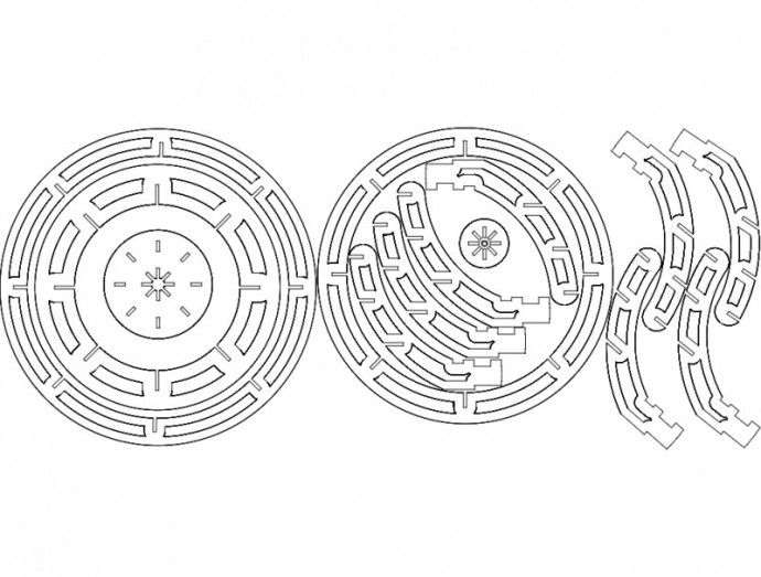 Скачать dxf - Круговой лабиринт лабиринт круглой формы круглый лабиринт с