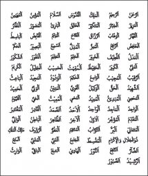 Имена аллаха на арабском арабский язык 99 имен аллаха на
