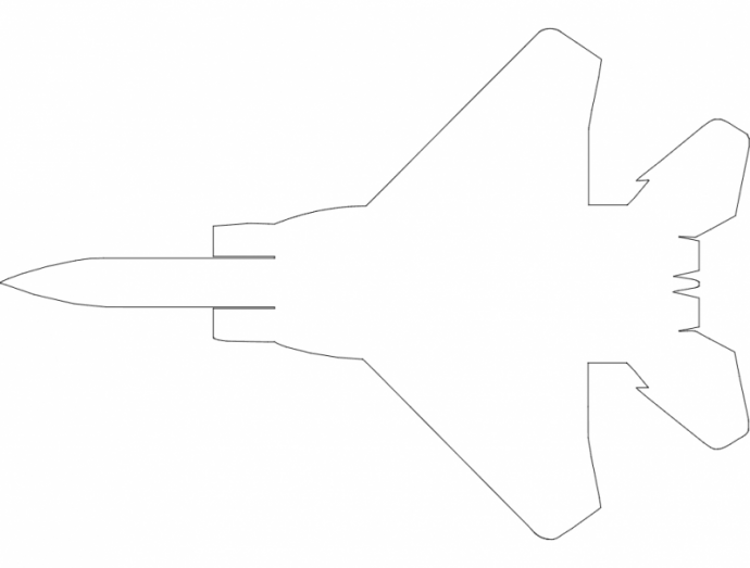 Скачать dxf - Трафарет самолетика для вырезания jsf шаблоны шаблоны трафареты