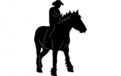 Скачать dxf - Всадник на коне силуэт силуэт всадника графика силуэт