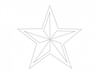 Скачать dxf - Звезда карандашом объемная звезда звезда пятиконечная звезда шаблон