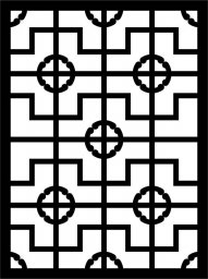 Скачать dxf - Орнамент квадратики бравлеры рисунок марокканская решетка узоры трафарет