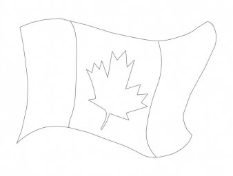 Скачать dxf - Канадский кленовый лист трафарет кленовый лист шаблон трафарет