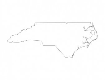 Скачать dxf - Контур северная каролина северная каролина карта вектор северная