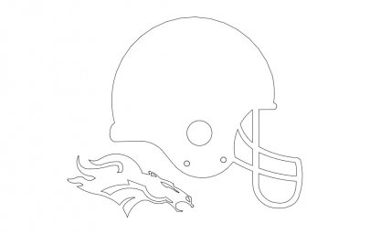 Скачать dxf - Шлем шаблон силуэт каска, чертеж шлем разукрашка шлем