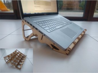 Скачать dxf - Подставка для ноутбука столик для ноутбука из фанеры