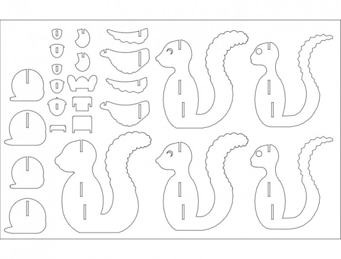 Скачать dxf - Шаблоны для выпиливания трафареты шаблоны 3д из фанеры