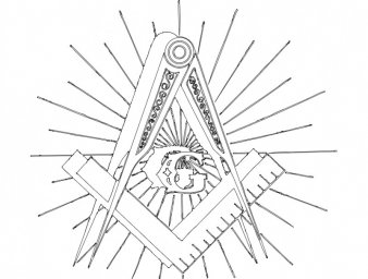 Скачать dxf - Масонские символы масонский символы цветок глаз масонов черчение