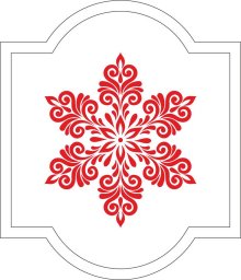 Скачать dxf - Красивая снежинка рисунок орнамент орнамент шаблон новогодние стикеры
