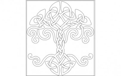 Скачать dxf - Кельтские узоры иггдрасиль узор кельтский рунические узоры кельтские