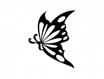 Скачать dxf - Трафарет бабочки бабочка контурный рисунок бабочка эскиз шаблон