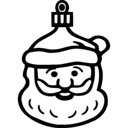 Скачать dxf - Дед мороз иконка новогодние раскраски санта пиктограмма раскраска
