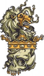 Череп с короной лев с короной череп льва рисунки татуировок
