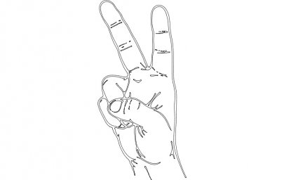 Скачать dxf - Рука палец жесты рука два пальца рисунок пальцы