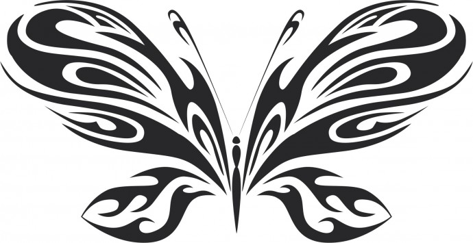 Скачать dxf - Бабочки векторные бабочка силуэт рисунки трафареты трафарет бабочки