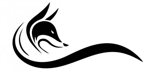 Символ лисы лиса эмблема черная лиса логотип рисунок