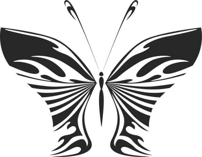 Скачать dxf - Трафарет бабочки бабочки векторные татуировка бабочка бабочка бабочка