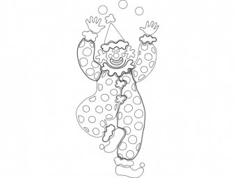 Скачать dxf - Клоун разукрашка раскраска клоун рисунки для раскрашивания клоун