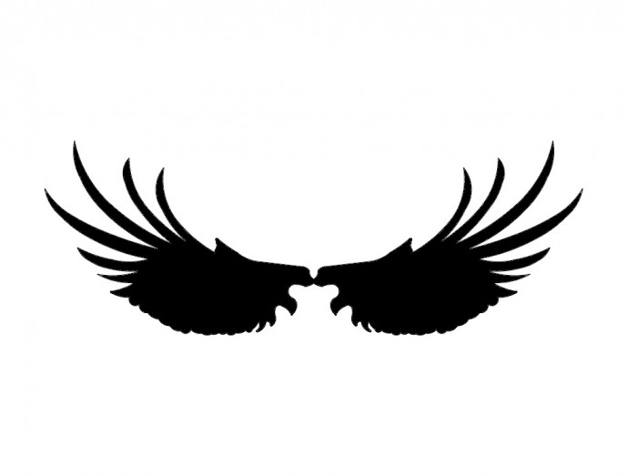 Скачать dxf - Крылья логотип эмблема крыльев минимализм логотипы с крыльями