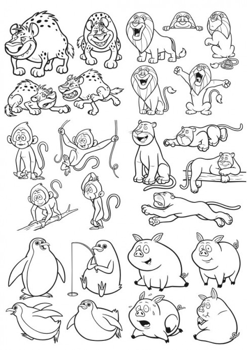 Рисунки животные раскраски с животными рисунок животные трафарет эскизы животных
