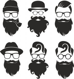 Хипстер вектор борода стиль хипстер борода вектор борода иконка борода