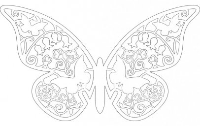 Скачать dxf - Вытынанка бабочка бабочки вытыканки вытынанки бабочки шаблоны на