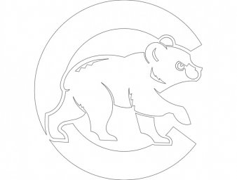 Скачать dxf - Вытынанки медведь раскраска медведь рисунки в формате dxf