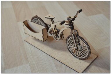 Деревянный велосипед велосипед из фанеры визитница деревянная заготовка велосипед макет