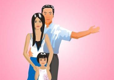 Семья иллюстрация счастливая семья