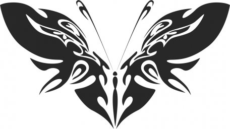 Бабочка трайбл бабочка бабочка силуэт графика бабочка рисунок