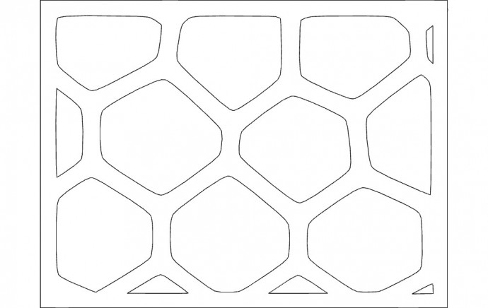 Скачать dxf - Шаблон соты шестиугольники орнамент гексагон соты шаблон для