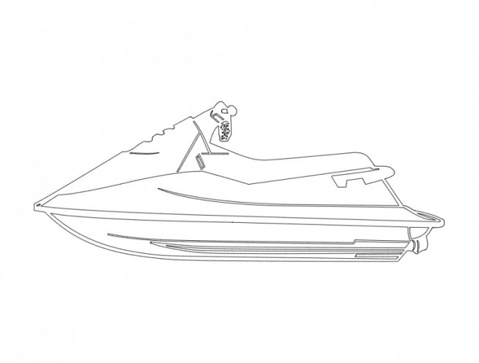 Скачать dxf - Скетч гидроцикла раскраска катер катер рисунок лодка яхта