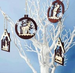 Скачать dxf - Рождественские украшения рождественские украшения для дома новогодние украшения