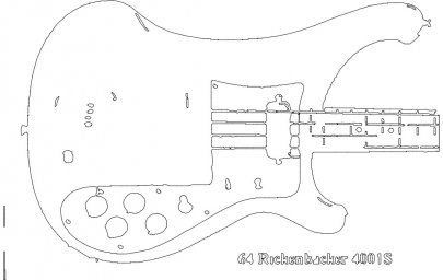 Скачать dxf - Чертежи электрогитары с размерами корпус электрогитары чертеж чертеж