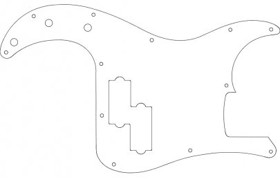 Скачать dxf - Пикгард пикгард telecaster чертеж stratocaster pickguard parchment пикгард