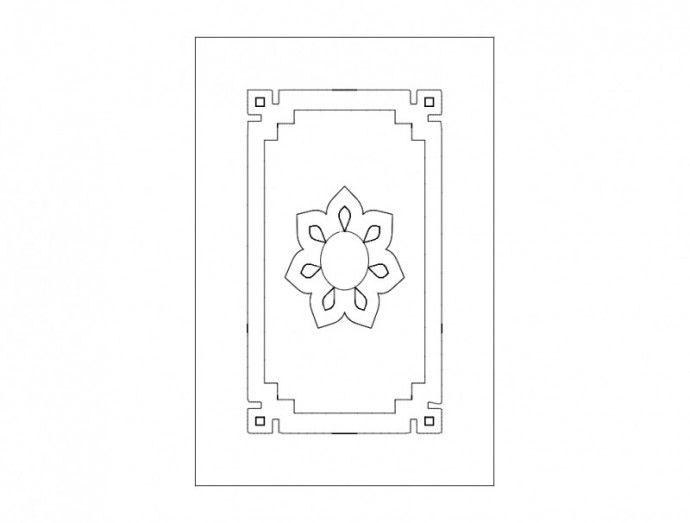 Скачать dxf - Шаблоны для выпиливания узор на дверь dxf шаблоны