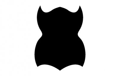 Скачать dxf - Значок кожи силуэт щит чёрный для эмблемы черный