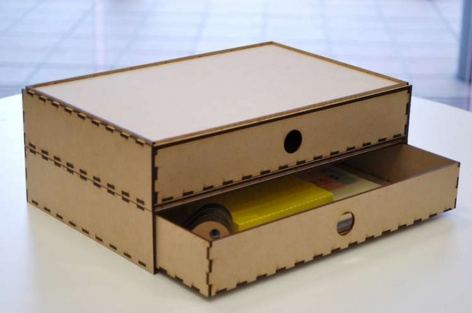 Скачать dxf - Коробка коробка макет органайзер для коробочек на лазере