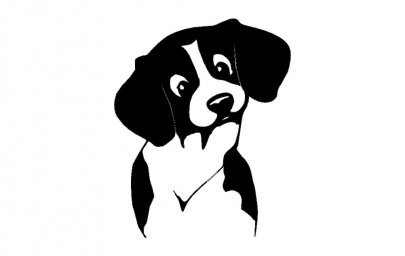 Скачать dxf - Собачка бигль в векторе собака рисунок бигль рисунок