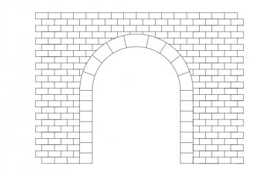 Скачать dxf - Арочные перемычки рисунок кирпичная арка раскраска кирпичная арка