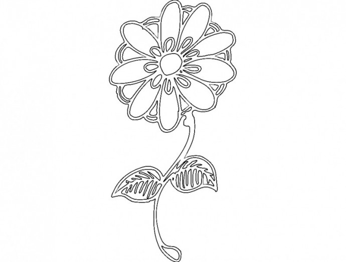 Скачать dxf - Ромашка для срисовки цветочек ромашка раскраска раскраска цветы