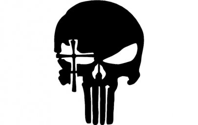 Скачать dxf - Значок черепа the punisher лого черепа череп карателя