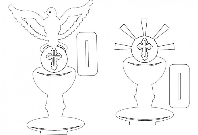 Скачать dxf - Символы чаша евхаристии раскраска