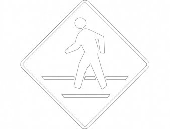 Скачать dxf - Раскраска дорожные знаки для пешеходов пешеходный знак раскраска