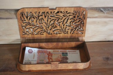 Скачать dxf - Шкатулка деревянная деревянные купюрницы для денег резные шкатулки