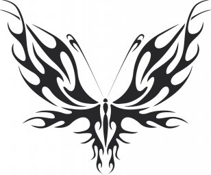Скачать dxf - Бабочки векторные татуировка бабочка тату бабочка эскизы трафареты