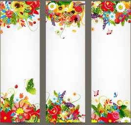 Баннер в векторе современные баннера цветов цветочный дизайн цветочный фон фон 4005